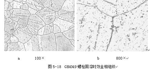 GH4049螺栓固溶時效金相組織 GH4049螺栓固溶時效金相組織