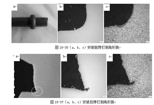 圖15-37(a、b、c)安裝后焊釘?shù)菇切蚊? align= 圖15-37(a、b、c)安裝后焊釘?shù)菇切蚊? /> 
</p>
<p style=