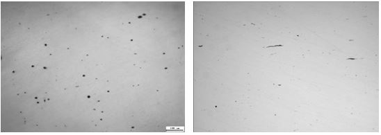 圖8-100 氧化物夾雜 圖8-101 硫化物夾雜和氧化物夾雜 圖8-100 氧化物夾雜 圖8-101 硫化物夾雜和氧化物夾雜