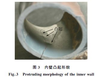 圖3 內(nèi)壁凸起形貌 圖3 內(nèi)壁凸起形貌