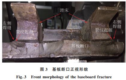 圖3 基板斷口正視形貌 圖3 基板斷口正視形貌